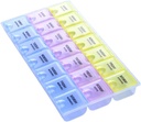 INVODA Pill Případ 7 Den Týdenní Pill Box s Medication Upomínka Pill Organizátor - Ranní poledne Večerní Daily 21 Odnímatelné kompartmenty