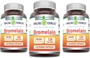 Amazing Applicas Bromelain dodatek 124; 500 Mg CLANE124; 2400 GDU CLANE124; 120 Veggie Kapsle 124; Non-GMO CLANE124; Gluten Free CLANE124; Made in USA (3 Pack)