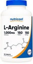 Nutricost L- Arginine 1000mg, Aminokyselé tablety (150 tablet)