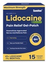 Sumifun 4% Lidokain Záplaty Plus 1% Menthol - 15 Počítá maximální sílu OTC Pain Relief Záplaty pro zadní Ache Stiff Neck kloubní bolest Svalová bolest Svalová bolest Topický analogie