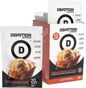 Devention Nutrition Protein Powder Blend 124; Gluten Free, Keto Friendly, No Added Sugars CLAND 124; 1g MCT CLAND 124; 20g Whey & Micellar Protein CLAND 124; 12 Count Packets (Salted Caramel Cone)
