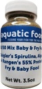 Aquatic Foods Inc. 50 / 50 Mix Spirulina / Řasy Powder and Rangen 's Soft Moist 55% Protein Koi & Tropical Fish Fry Floating Food... 3.5oz Lahvička