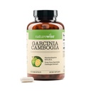 Naturewise Garcinia Cambogia - 60% HCA koncentráční extrakt, přírodní podpora váhových cílů a energetických úrovní - Vegan, Non- GMO, gluten zdarma - 180 Kapsle [2-6 Měsíce dodávky]