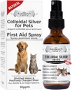 Koloidní stříbro pro psy, Psí ltchy kůže úleva, Hot Spot léčba pro psy a kočky, Wound Péče o zvířata, Psí tlapa Licking podpora, Pet Skin Soothing, 2oz (59ml) skleněná láhev