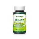 Vitamin D3 5000 IU + K2 MK- 7 100mcg - Kostní, srdeční a imunitní podpora, Snadná polykat, 60 tobolek