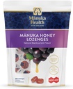 Manuka Zdraví Manuka Honey Throat Lozenges - Černý rybíz Ochucené Lozengy, 58-Počet - Kašel Kašel Infuze se syrovým Manuka Med & Vitamin C pro imunitní podporu