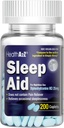 HealthA2Z Sleep Aid 200 Caplet CLAS124; Difenhydramin HCl 25mg CLAS124; Pravidelné prášky na spaní 124; Bezpečné & Non- Habit- Forming