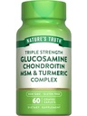 Přírodní pravda Glucosamine Chondroitin MSM Komplex 124; 60 Kaplety 124; s turmerické 124; Triple Strength Formule 124; Non- GMO a gluten zdarma dodatek