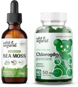Divoké a organické mosy Tinktura 2 fl oz & chlorofyl gumy