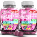 Multimane kolagen gumy s Biotin Keratin Hyaluronic Acid Bamboo Vitamin A C Vitamin D Vitamin E Folát Saw Palmetto Křemík B3 Vitamíny Vlasové kůže a hřebíky gumy podle čisté Nutra