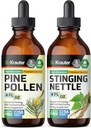 BIO KRAUTER Pine Pollen Tincture 4 Fl. Oz. & Singing Nettle Tincture 4 Fl. Oz.