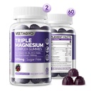 Magnesium Gummies 500mg 400mg PHAR124; vysoká absorpce, kost, nervy, svalovina 124; 3 formy komplexu hořčíku Glycinát, Taurát, Malate PHAR124; Dospělí - Vegan, bez cukru, 120Cts