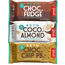 Dobře! Snacks Keto Variety Pack Protein Bar, Vegan, Soy & Gluten Free, Nízký cukr Strava Náhrada, 10g Vysoký protein, Přírodní zdravé Snack, Pro sportovce & Aktivní životní styl, 3g Čisté sacharidy, 12 Bary