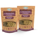 Elderberry Sirup Kits 2X - Každý dělá přibližně 32- z - Včetně sáčků na vaření - Ingredience - Bezinky - Růžové - Zázvor - Echinacea - Skořice - Hřebíky - Elderwise