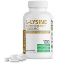 Bronson L- Lysin Extra Strength 1000 MG / Tablet High Potency, Immunication Support & Supports Collagen Syntéza, Non- GMO, 100 Vegetariánských tablet