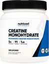Nutricost Creatin Monohydrát Mikronizovaný prášek 1 LB (454 gramů), 5000mg per Serv (5g) - Mikronizovaný Creatin Monohydrát