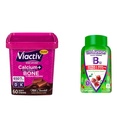 Viactiv vápník + vitamin D3 dodatek měkké žvýkací, mléčná čokoláda, 60 žvýkací a vitafuzní Extra síla vitamín B12 Gumové vitamíny pro podporu metabolismu energie