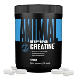 Animal Micronized Creatine Monohydrate Capsules - 300 Caps, 2500mg per Serving to Support Muscle Growth, Endurance, ATP Production, Cognitive Function, Strength, Recovery, and Delay Muscle Fatigue