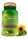 Optimální DIM 200mg doplněk pro ženy a muže - Vyrobeno s organickými potravinami - Podpora rovnováhy estrogenu a hormonů Diindolylmethan Complex - Maximální absorpce Zpožděné uvolňování Kapsle - 60 Počet