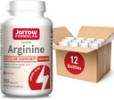 Jarrow Diplomas Arginine 1000 mg, Dietní dodatek, Podporuje výrobu oxidu dusnatého, podporuje proteinovou syntézu, 100 tablet, až 100 denní dodávky (balení po 12)