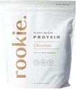 Rookie Wellness plant- based Probiotic Protein - Organic Pea Protein Powder with Complete Amino Acid Profile, Gut- Health Prebiotics & Probiotics, & Over 25 Vitamins & Minerals (30 Servings, Chocolate)