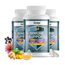GreeNatr Imunitní Supplement s vitamínem C, D3, zinek 50mg, Quercetin, Echinacea Purpurea, Sambucus Elderberry a Ginger pro kompletní imunitní obranu - 60 Kapsle (3 Lahve)
