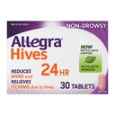 Allegra Hives Antihistamin 24- Hour Tablety, Non- Drowsy Hive Reduction a Hive Itch Relief, 180 mg Fexofenadine HCI, 30- Počet
