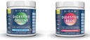 BIOHM Essential Bundle, trávicí červené a zelené, Superfood Powder, Antioxidanty, Vitamíny, Probiotika, stravitelné zdraví pro muže a ženy, dodatek k stravě s Enzymy, 30 Služební každý