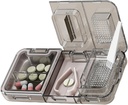 CFMOUR 3in-1 Pill Cutter Splitter pro malé nebo malé velké pilulky, Drtič drtič s práškem Brush Grind tablety, Pill nosič pro skladovací pilulky, Mills pro seniory, Děti & Domácí mazlíčci, Black