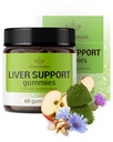HERBAMAMA Gummie na podporu jater - Bylinný komplex pro jaterní detox a čištění - Vegan, Non-GMO Celková podpora doplněk - 60 Pectin- based Apple- ochucené žvýkací