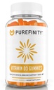 PUREFINITY Vitamin D3 5000 iu Gummies - Váš denní doplněk vitaminu D pro zdraví kostí, imunitní zdraví, a společné svalové podpory pro dospělé a děti - Gluten Free, Non- GMO - 60 Veggie Gummies