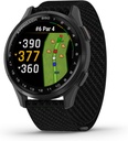 Garmin approach ® S50, Advanced Golf GPS Smartwatch, AMOLED displej, Funkce na kursu, Warst-Based Heart Rate, Slate Aluminium Bezel s Black ComfortFit Nylon Band