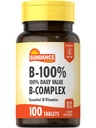 Sundance vitamin B- Complex 100% denní hodnota 124; 100 Tablet current 124; Vegetarian, Non-GMO, a gluten zdarma dodatek