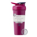 BlenderBottle Sport Sleek Izolované nerezové oceli třepačka láhev s drátěnou whisky, 25-Ounce, Malina - Protein Shake & Hydration pro sportovce & Fitness Enthusiasts, Easy Mixing, Slim Easy to Hold, Drží drinky studené, Uzamykatelné Lid