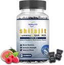 Shilajit Gummies for Men Fulvic Acid, Pure Shilajit for Men & Women, Shilajit Himalayan Organic for Energy, Sugar- Free, Vodní meloun Raspberry Flavor I 100% přírodní a organické I 60 Gummy