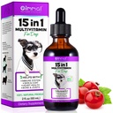 15 v 1 Pes Multivitamin, All- in- One Multicain Multivitamin pro psy, Pes Vitamíny a dodatek s trávicí, imunita, Alergie kůže & Coat Podpora, Hip & Joint, Všechny věkové kategorie, Plemena 2 oz