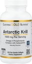 California Gold Nutrition Antarktický krilový olej, Omega33 Fosfolipidy s přirozeně se objevující astaxanthin, přírodní jahoda & Lemon Flavor, Non GMO, 1000 mg, 120 Fish Gelatin Softgels