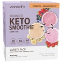 WonderFit by WonderSlim Keto Smoothie with C8 MCT Oil, Variety Pack, 1-3g Net Carbs, Gluten Free, Probiotická a imunitní podpora (5ct)