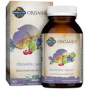 Zahrada života Organiky Ženy Prenatal Multivitamin s vitaminem D3, B6, B12, C & železo, Folát pro energii a zdravý vývoj plodu - Organické, Non- GMO, gluten- Free, Vegan, 60 denní dodávky