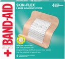 Band- Aid Brand Skin- Flex Adhesive Flexible Wound Covers for First Aid Wound Care of Minor Cut, Scraps & Burns, with a Comfortable Feeling, Moving Like a Second Skin, Sterile, Large, 6 ct