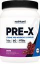 Nutricost Pre- X Xtreme Pre- Cvičení Complex Powder, Grape, 60 Servings, Vegetarian, Non-GMO a gluten zdarma