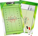 BETTERLINE Fotbalové koučování Board Double- Sided Dry- Vymazat klipboard pro americké fotbalové kouče - Dodává se s 2 pery