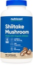 Nutricost Organic Shiitake Houba Kapsle 1000mg, 90 Služební soupravy - CCOF Certified Made with Organic, Vegetarian, Gluten Free, 500mg per Capsle, 180 Kapsle