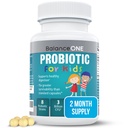 Balance One Time- uvolnění děti probiotika - až 15x lepší přežití - 3 miliardy CFU - Gut & Digestive podpora pro děti - Cukr zdarma, snadno polykat, 2 měsíce dodávky