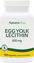 NaturesPlus Egg Yolk Lecithin - 600 mg, 180 Kapsle - Soy Free, Gluten Free - 90 Služeb
