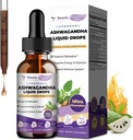 Totaria Liposomal Ashwagandha Liquid Drops, Ultra Strength Ashwa Root Extract Supplement with Shilajit, Ginseng, Magnesium, Soursop, L- Theanine, 60ml