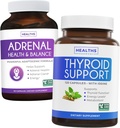 Bundle podpory štítné žlázy & Adrenal Support - Kompletní rovnováha podpora štítné žlázy s jódem Zlepšit svou energii a nadledvin podporu & Cortisol Manager (Non- GMO) Výkonná podpora nadledvin zdraví