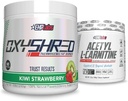 EHP Labs Shred + Acetyl Bundle - OxyShred Thermogenic Pre Workout Prach & Trhání dodatek - Acetyl L- karnitin - Podporuje přírodní energii, AIDS metabolismus, a zdravé funkce mozku