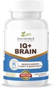 ZEN LIFE HERB IQ + Mozek - Caffeine- Free, Klinicky testované zaměření, Koncentrace, Paměť & Energie, Přírodní Plant- Based Bylinný dodatek, Přidané vitamíny / Minerály / Houba / Cukr (30 Softgels)