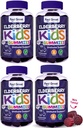 Feel Great Kids Elderberry Gummies with Zinek and Vitamin C (4- Pack) Yellow 124; Kids Imunitation Support Sambucus Elderberry Gummies Yellow 124; Berry Ochucené Vegan Kids Multivitamins Yellow 124; 90 Gummies per Bottle